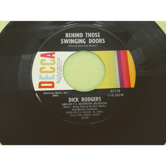Dick Rodgers - Lilac Time Waltz / Behind Swinging Doors - Jukebox 45rpm Single - Picture 12 of 12